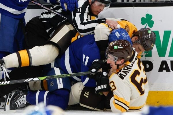 This mic’d up video of Brad Marchand in Bruins-Leafs is pure gold