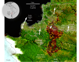 Despite known coastal cooling trend, risk of deadly wildfires in central Chile increasing with changing land management in a warming climate