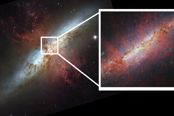 James Webb Space Telescope gets to the heart of a smoking starburst galaxy (images)