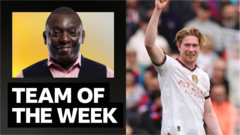 Who had his manager blowing kisses? Garth Crooks’ Team of the Week