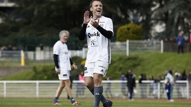 Eto’o, Adebayor and French President Macron score in charity football match