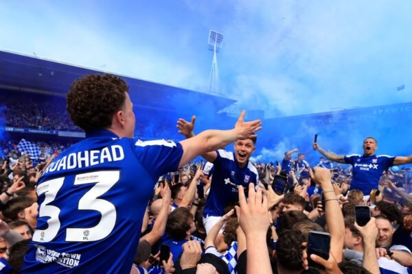 Ipswich Town celebrate remarkable promotion to Premier League