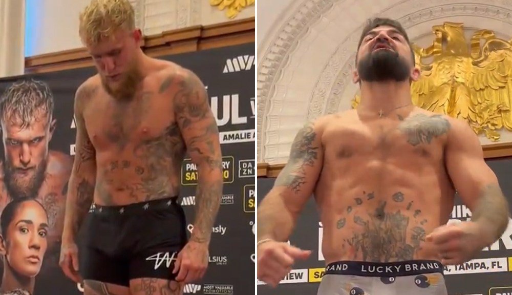 Video: Jake Paul, Mike Perry make weight in Tampa