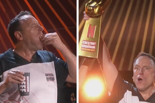 Joey Chestnut Beats Kobayashi In Hot Dog Eating Contest In Las Vegas