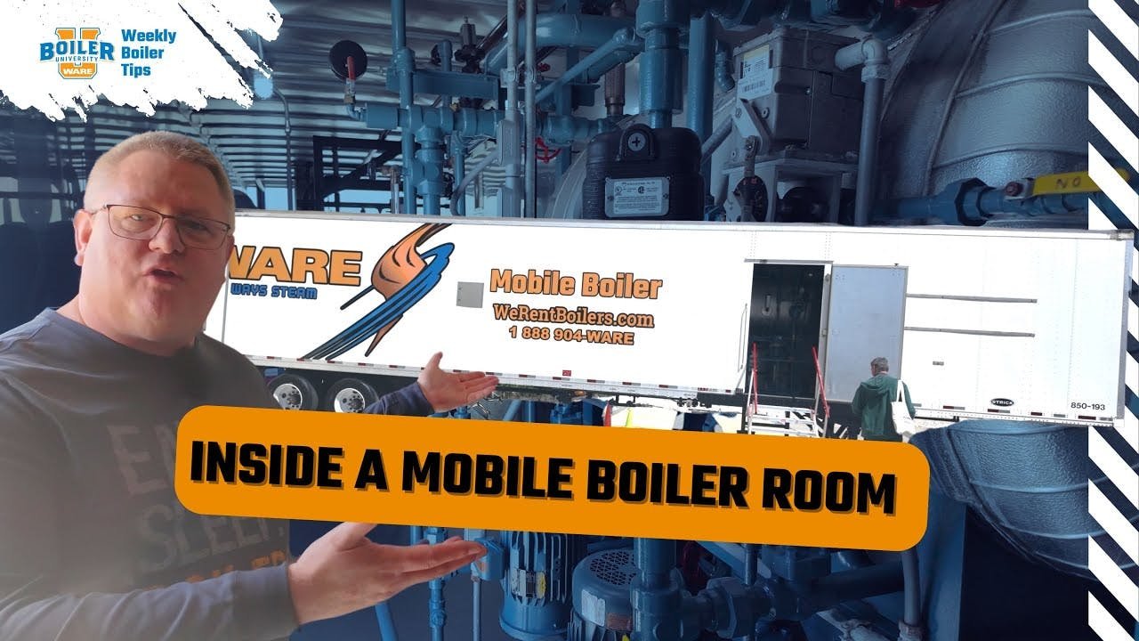 Take a tour inside a 75ft Mobile Boiler Room Rental Unit