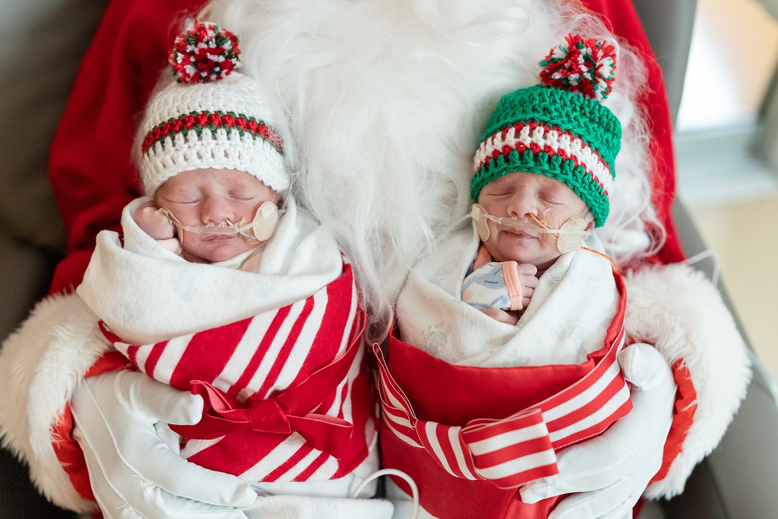 Santa Claus Makes Early Deliveries to Newborn Nurseries at Intermountain Health Hospitals in Utah