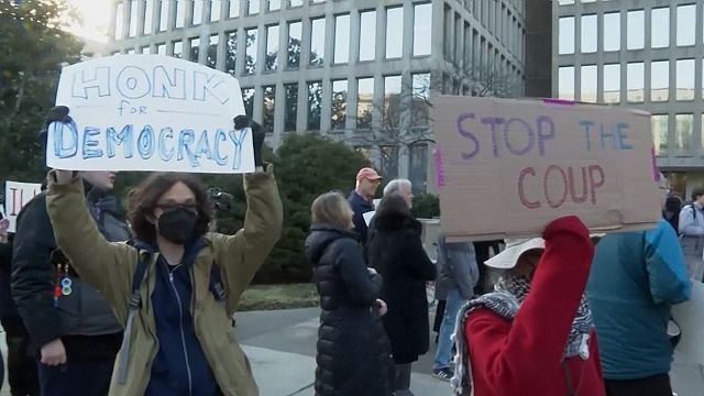 Protesters rally against Musk’s unprecedented control over federal government