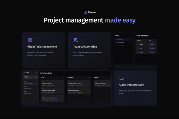 Kaneo – An open source project management platform