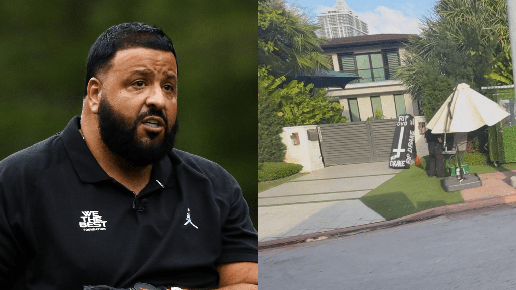 DJ Khaled Receives Bizarre “RIP Drake” Coffin Delivered To His Florida Home