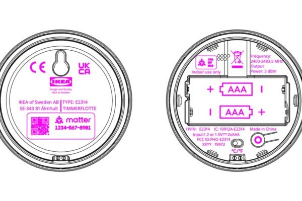 Ikea registered a Matter-over-Thread temperature sensor with the FCC