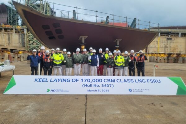 FSRU hull starts taking shape with keel-laying milestone out of the way (Gallery)