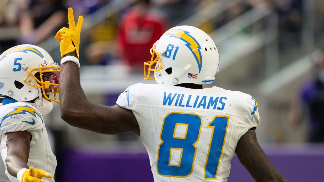 WR Williams returning to Chargers on 1-year deal